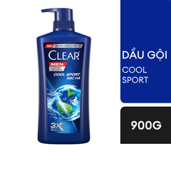 Dầu Gội Clear Men Mát Lạnh Bạc Hà 900g | Sạch Gàu Hết Ngứa Cho Nam