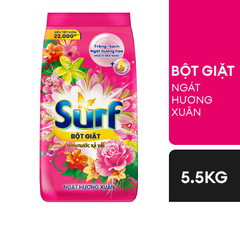 Bột giặt Surf hương Nước xả vải Ngát hương xuân 5.5kg