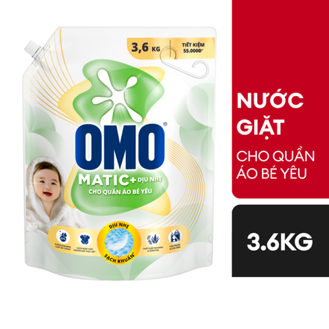 Nước giặt OMO Cho Quần Áo Bé Yêu 3.6kg