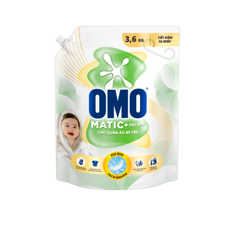 Nước giặt OMO Cho Quần Áo Bé Yêu 3.6kg