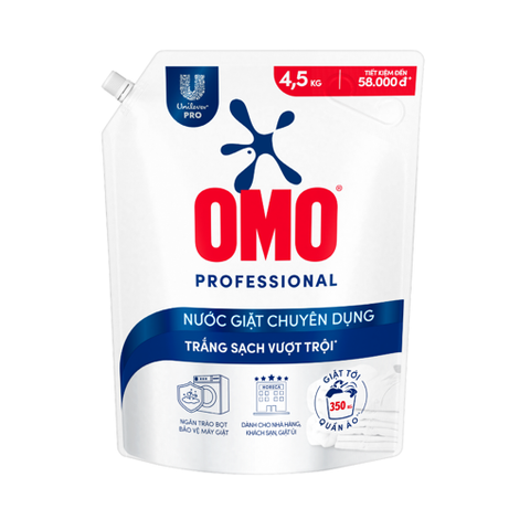 Nước Giặt OMO Chuyên Dụng Trắng Sạch Vượt Trội 4.5kg