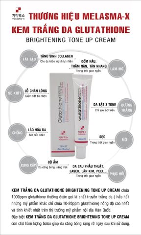 Kem Dưỡng Trắng Melasma X Glutathione Brightening Tone Up Cream 40ml