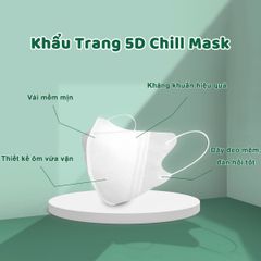 Hộp 100c Khẩu Trang 5D Trắng/ Đen