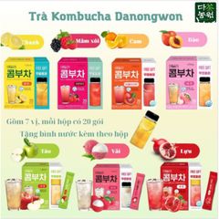 Trà Kombucha Danongwon Daily Hàn Quốc hộp 20 gói kèm bình nước