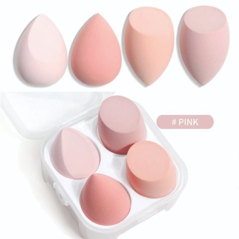 Hộp 4 mút trang điểm tán kem siêu mềm mịn hình quả trứng