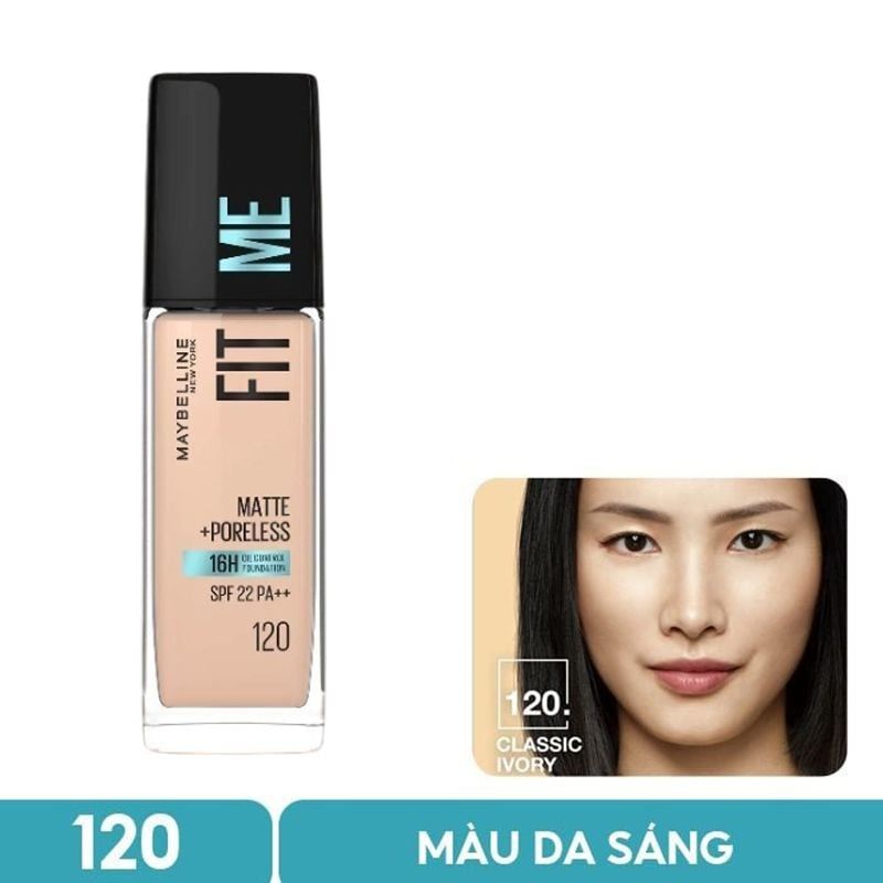 Kem Nền Maybelline Mịn Nhẹ Kiềm Dầu Chống Nắng Fit Me Matte Poreless Foundation 30ML