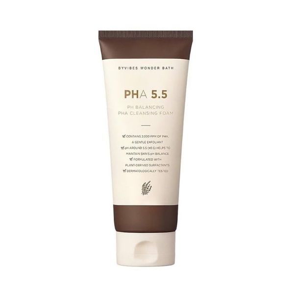 Sữa Rửa Mặt Dịu Nhẹ Byvibes Wonder Bath PHA 5.5 PH Balancing PHA Cleansing Foam (130ml)