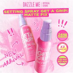 Xịt khoá nền Dazzle Me Get A Grip! Matte Fix 60ml (Màu Hồng)