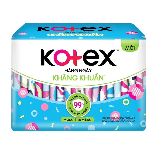 Băng vệ sinh hàng ngày Kotex Kháng Khuẩn (20 miếng)