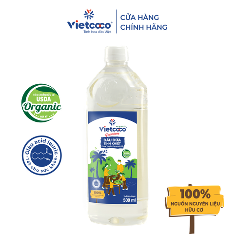 Dầu dừa tinh khiết Vietcoco chai 500ml