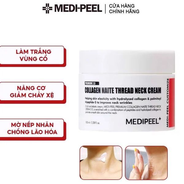 Kem Dưỡng MediPeel+ Collagen Naite Thread Neck Cream Chống Lão Hóa Vùng Cổ 100ml