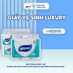 Giấy vệ sinh NANO Luxury không lõi 6 cuộn