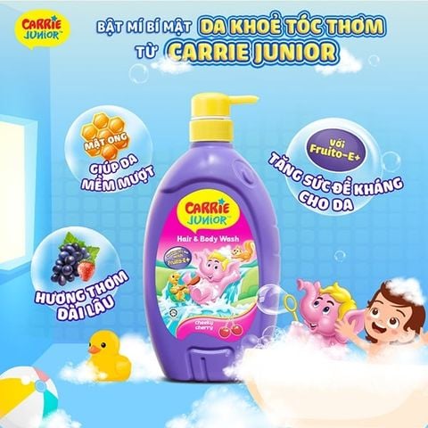 Sữa Tắm Gội Toàn Thân Carrie Junior Groovy Grapeberry 700g