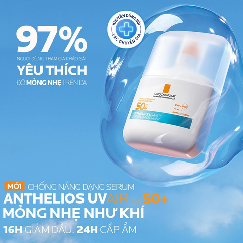 Chống Nắng Dạng Tinh Chất La Roche Posay Anthelios Uvair Serum Sunscreen SPF50+ PA++++
