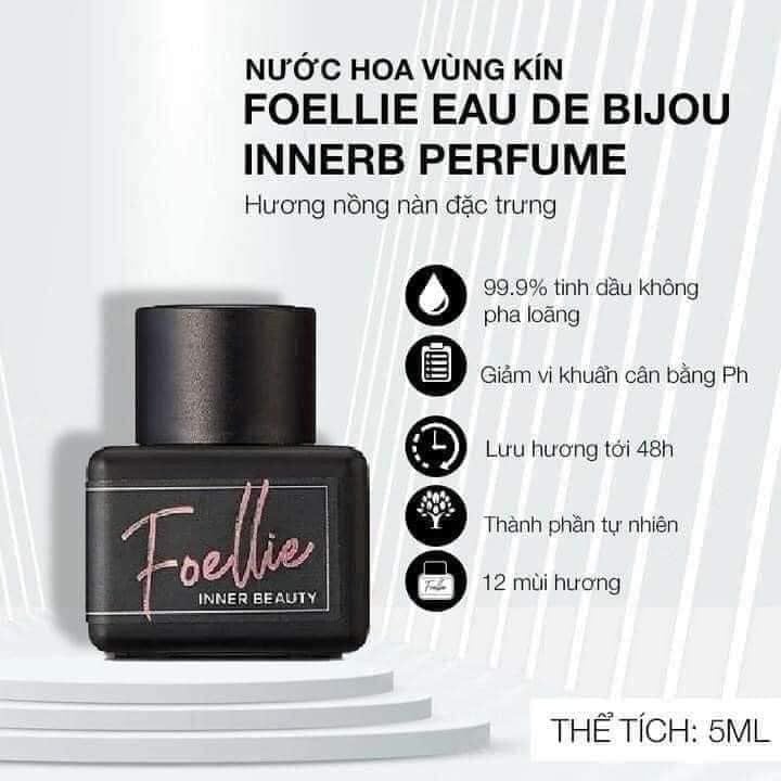 Nước Hoa Vùng Kín Foellie Màu Đen Eau De Bijou - Hương Quyến Rũ