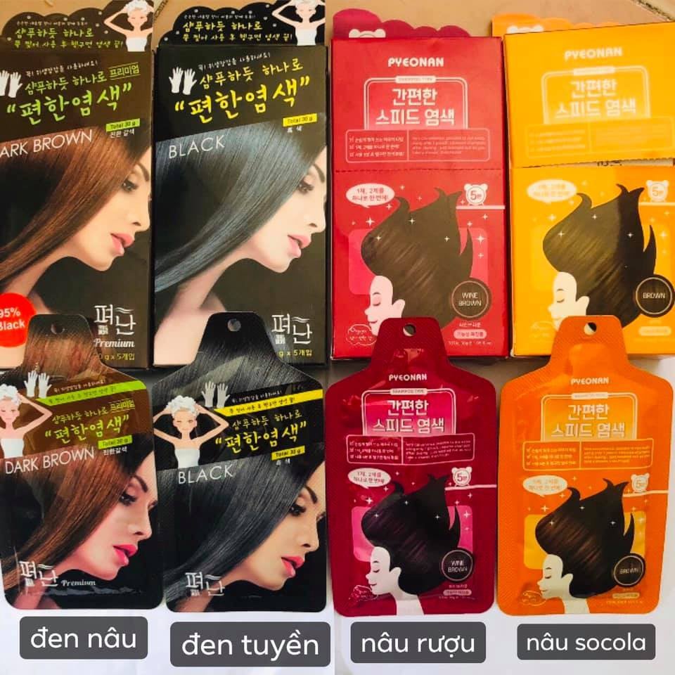 Thuốc Nhuộm Tóc Thảo Dược Dyeing Pyeonan Hàn Quốc (1 gói)