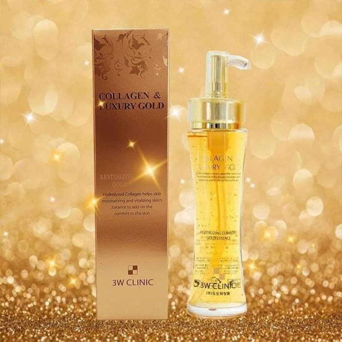 Tinh Chất Vàng 24K Dưỡng Trắng Da Collagen Luxury 3W Clinic 150ml