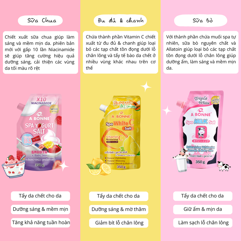 Muối Tắm Tẩy Da Chết Spa A Bonne Thái Lan 350G