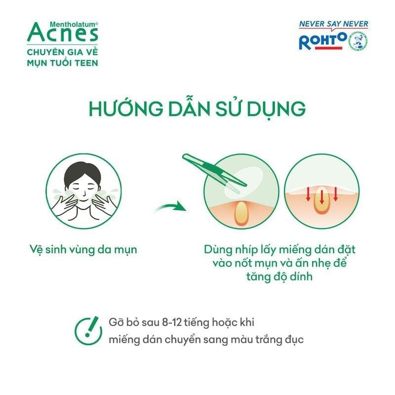 [24 MIẾNG] Miếng Dán Mụn Acnes Clear Patch