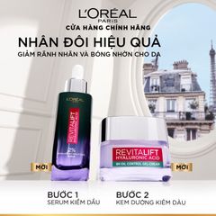 Kem Dưỡng L'Oreal Revitalift HA 8H Oil Control Gel Cream Kiềm Dầu [Mini 15ML]