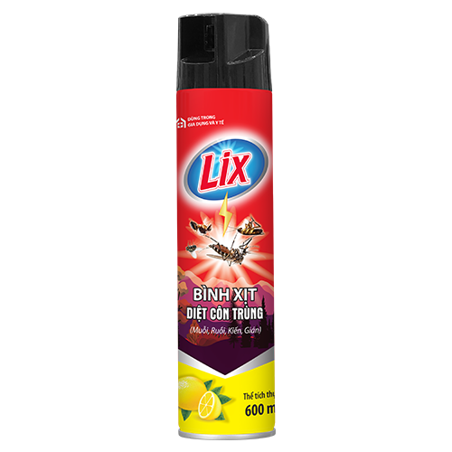 Xịt diệt côn trùng Lix hương chanh 600ml