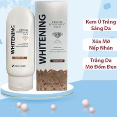 Kem ủ trắng, tắm trắng 3W Clinic Whitening Crystal White Milky Pack Tone Up