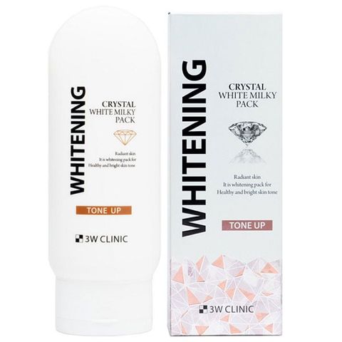 Kem ủ trắng, tắm trắng 3W Clinic Whitening Crystal White Milky Pack Tone Up