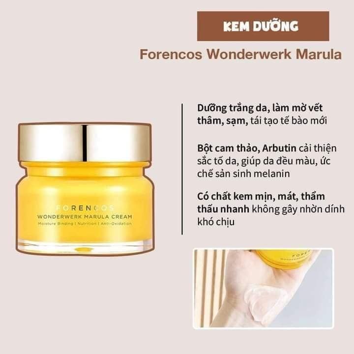 Kem Dưỡng Forencos vàng Wonderwerk Marula Tone Up Cream 50ml