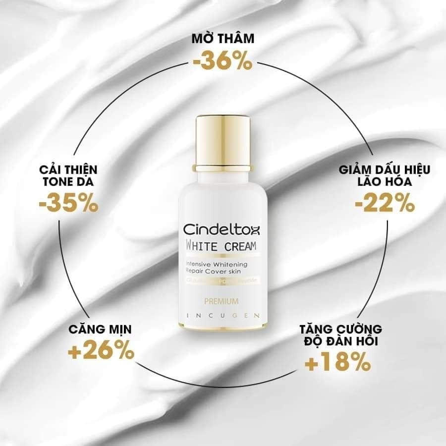 Kem Dưỡng Trắng Nâng Tone Da INCUGEN Cindel Tox White Cream 50ml