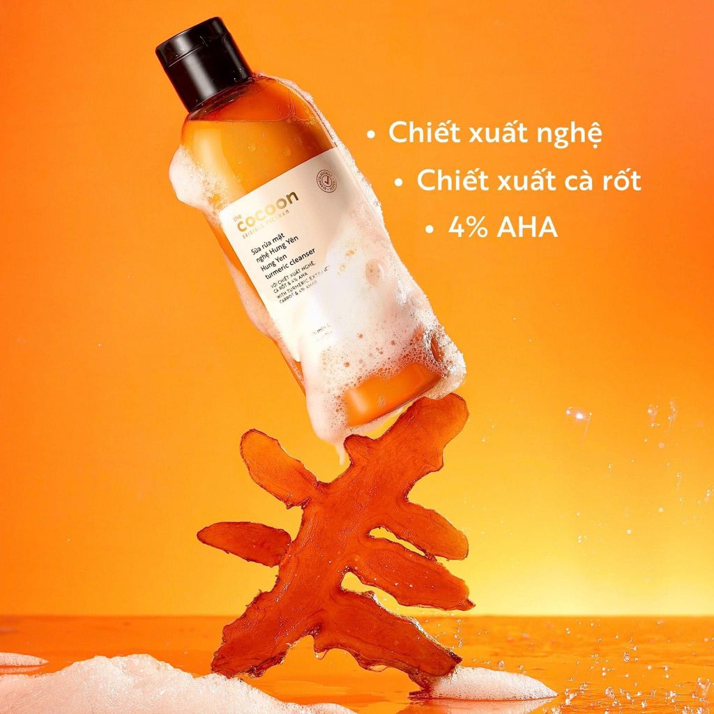 Sữa Rửa Mặt Cocoon Chiết Xuất Từ Nghệ Hưng Yên 310ML