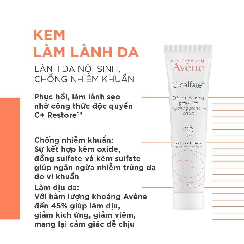 Kem Tái Tạo Và Phục Hồi Da Avene Cicalfate Repair Cream 100ML