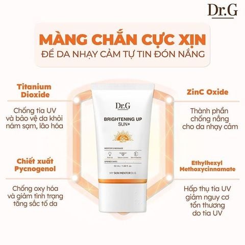 Kem Chống Nắng Dr.G Brightening Up Sun+ SPF50+ PA+++