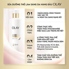 Sữa Dưỡng Thể OLAY Sáng Da, Dưỡng Ẩm Hương Nước Hoa Body Cellscience 260g