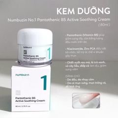 Kem Dưỡng Numbuzin No.1 Pantothenic B5 Active Soothing Cream Làm Dịu Da 80ml