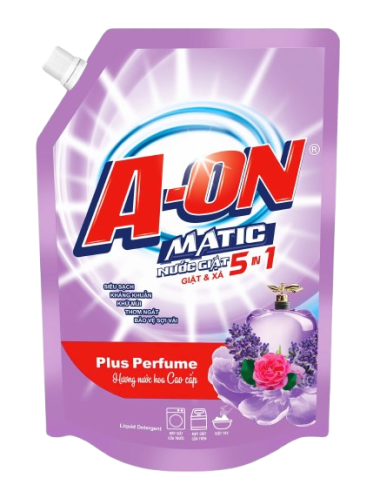 Nước giặt xả 5in1 A-ON hương Nắng mai can 3,6 KG