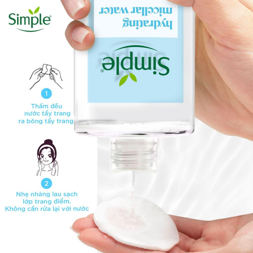 Nước Tẩy Trang Simple Sạch Sâu, Cấp Ẩm Đa Tầng 400ml (Water Boost Hydrating Micellar Water)