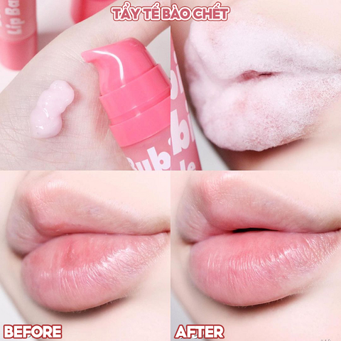Tẩy Tế Bào Chết Môi Sủi Bọt Bubi Bubi Bubble Lip Scrub Red 10ml