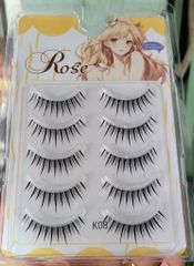 Lông Mi Giả Gân Trong  Cao Cấp 5 Cặp Nhiều Mã ( Rose )