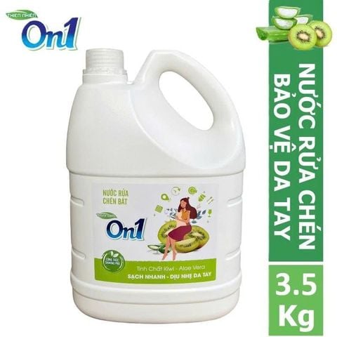 Nước Rửa Chén ON1 Hương Kiwi Và Aloe Vera CHAI 3.5KG