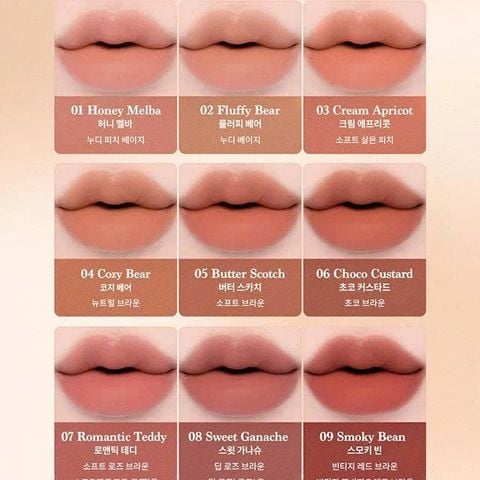 Bảng Son Và Má Hồng Kem Dasique Mood Painting Lip & Cheek Palette #05 Cozy Bear