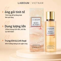 Xịt Thơm Body Mist LA BOUM Có Ánh Kim Lấp Lánh 250ml #ROSY SUNSET