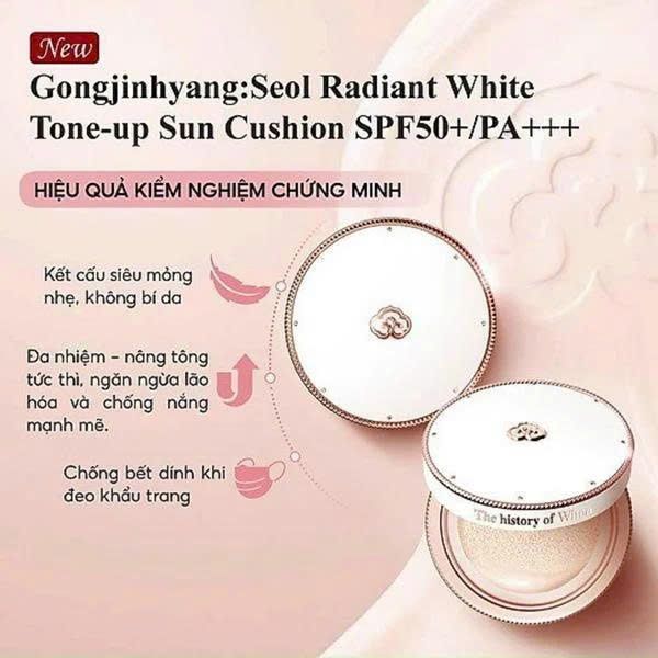 Set Phấn Nước Whoo Gongjinhyang Seol Radiant White Tone Up 70KW