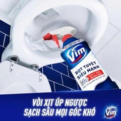Bọt tuyết Đa năng Siêu Mạnh Vim Tẩy bồn cầu và Nhà vệ sinh 500ml