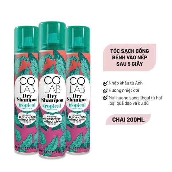 Dầu Gội Khô COLAB Dry Shampoo 200ml