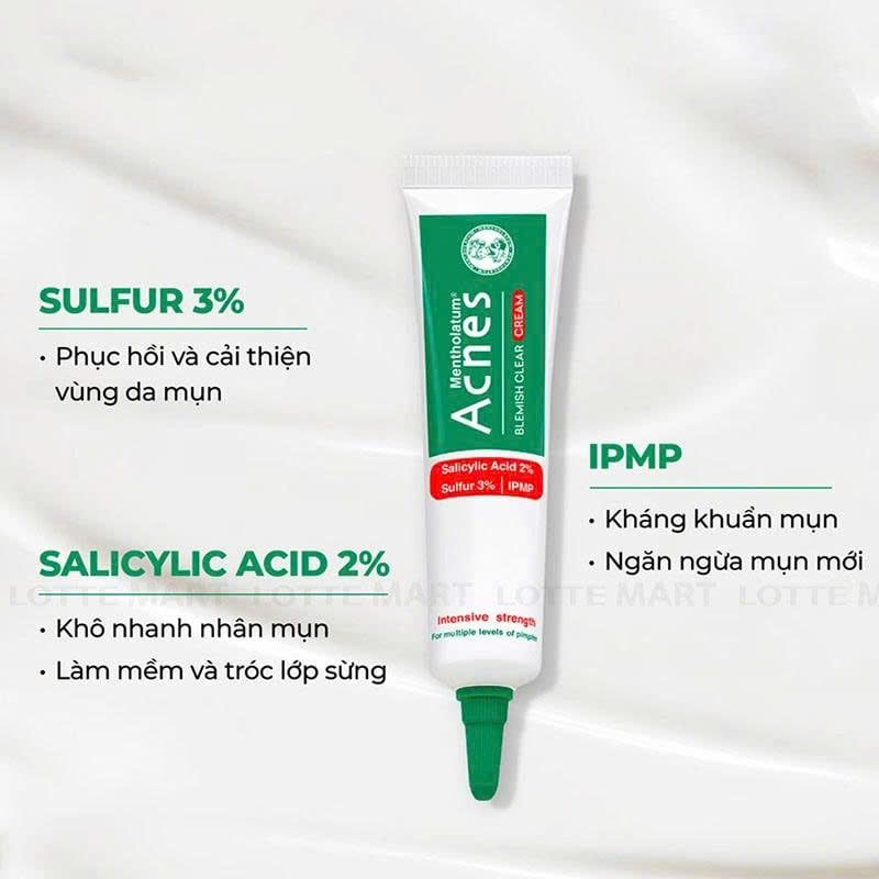 Kem giảm mụn chuyên sâu - Acnes Blemish Clear Cream 10g