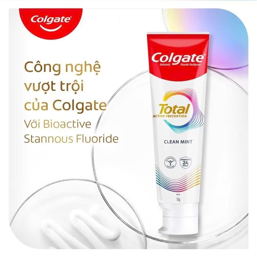 Kem Đánh Răng Colgate Total Clean Mint Bạc Hà Sạch Sâu Bảo Vệ Răng Miệng 150g