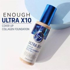 (Phiên bản nâng cấp) Kem Nền Che Phủ Cao ENOUGH Ultra X10 Cover Up Collagen Foundation SPF50+ PA+++ No.21