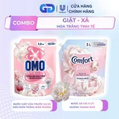 OMO NƯỚC GIẶT CỬA TRƯỚC LINH LAN 1.6KG + NƯỚC XẢ CFT THANH NHÃ 1.4L (TẶNG GẤU)