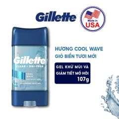 Gel Khử Mùi Giảm Mùi Cơ Thể Nam Giới Gillette Clear Gel Cool Wave 107g