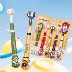 KT69045 Sét 5 bàn chải đánh răng ba mặt cho trẻ từ 3 đến 15 tuổi